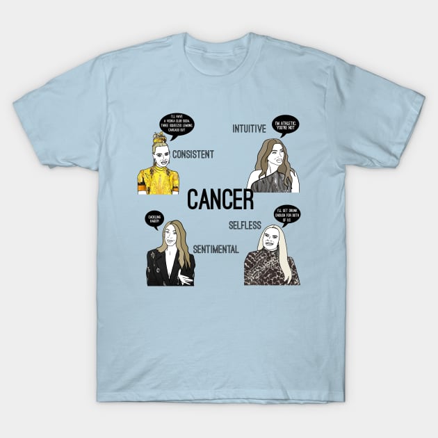 Cancer- Bravostrolgy series T-Shirt by Katsillustration